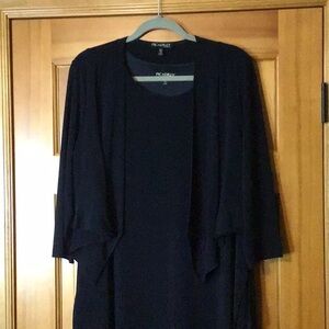 Elegant Navy Flowy dress and jacket